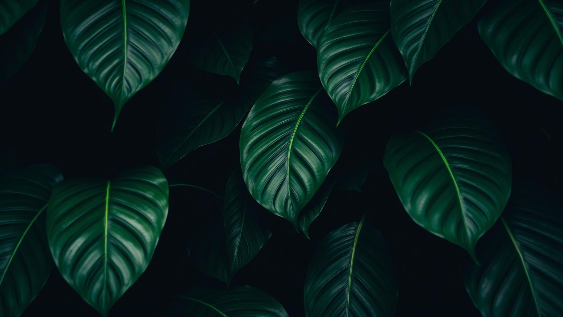 Feuillage tropical sombre, métaphore d'un luxe responsable